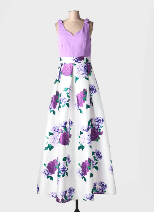 Rochie lungă imprimeu floral fără mâneci violet PROMLIFE femme