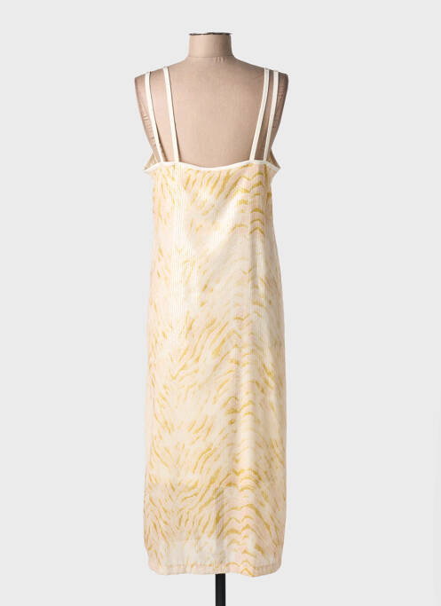 Rochie midi guler rotund bretele subțiri bej BLEU BLANC ROUGE femme