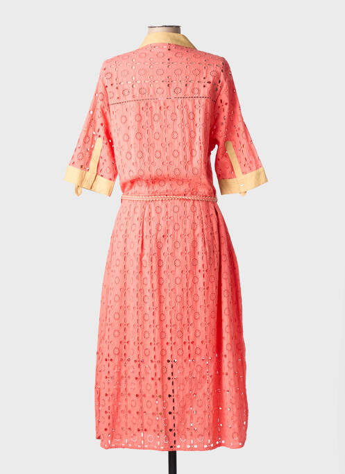 Rochie lungă mâneci scurte mâneci scurte roz FUEGO WOMAN femme