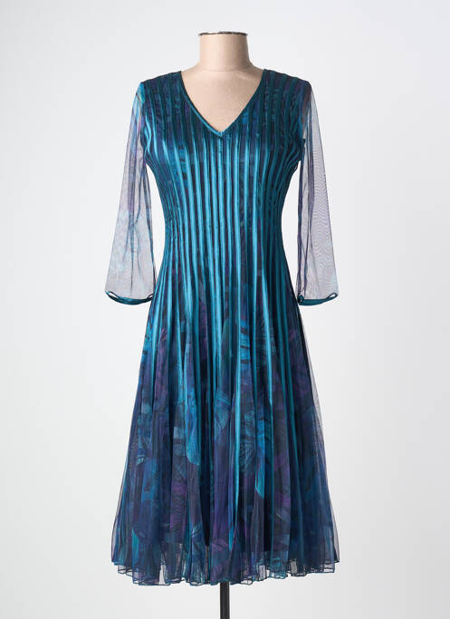 Rochie midi mâneci 3/4 mâneci 3/4 verde PROMULIAS femme