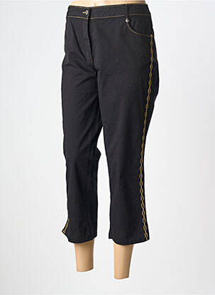 Pantalon trei sferturi elasticitate mărime normală negru FUEGO WOMAN femme