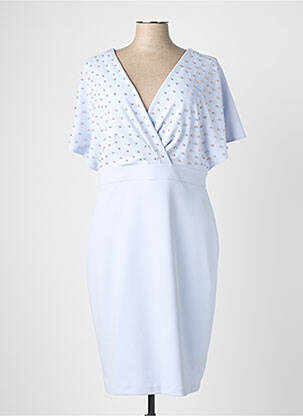 Rochie midi țesătură crep mâneci scurte albastru JOSEPH RIBKOFF femeie