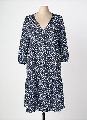 Rochie midi imprimeu floral mâneci lungi albastru MARINA RINALDI femeie