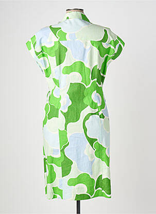 Rochie midi imprimeu fantezie mâneci scurte verde TARA JARMON femeie