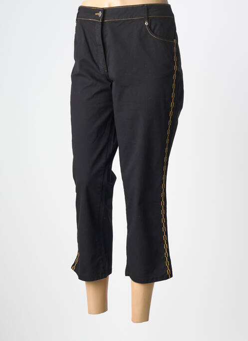 Pantalon trei sferturi elasticitate mărime normală negru FUEGO WOMAN femme