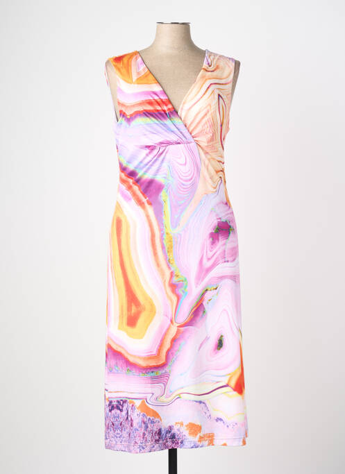 Rochie lungă imprimeu fantezie fără mâneci violet ETOILE DU MONDE femme