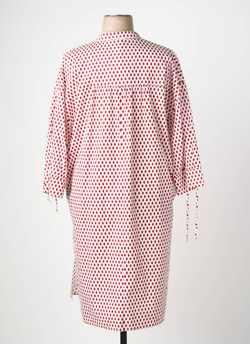 Rochie midi imprimeu fantezie mâneci lungi roșu MARINA RINALDI femme