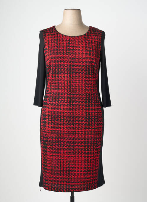 Rochie midi imprimeu fantezie mâneci lungi roșu JOSEPH RIBKOFF femme