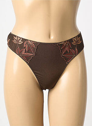 Tanga broderie maro ALLUMETTE femeie