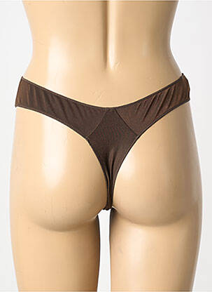 Tanga broderie maro ALLUMETTE femeie