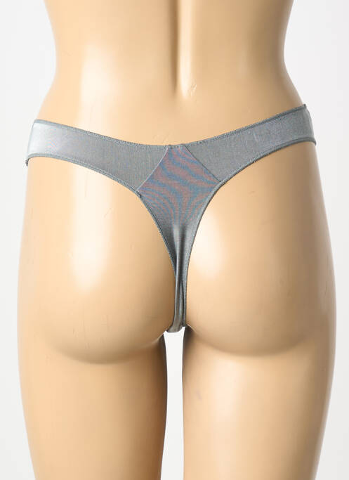 Tanga broderie gri ALLUMETTE femme