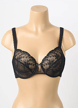 Sutien broderie sutien cupe întregi cu decolteu înalt negru ALLUMETTE femeie