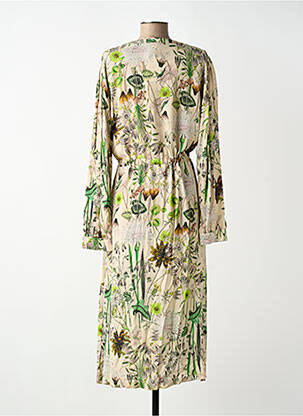 Rochie lungă mâneci lungi mâneci lungi bej GEISHA femeie