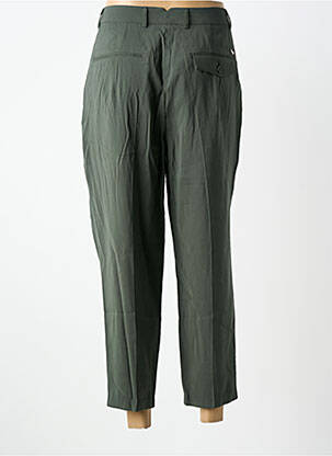 Pantalon 7/8 închidere cu fermoar sub clapetă cu nasturi verde LPB femeie