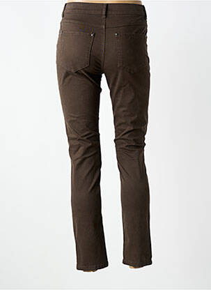 Pantalon slim buzunare maro ANNA MONTANA femeie