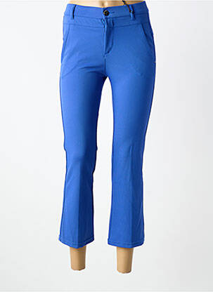 Pantalon 7/8 închidere cu fermoar sub clapetă cu nasturi albastru STREET ONE femeie