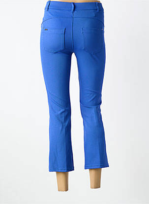 Pantalon 7/8 închidere cu fermoar sub clapetă cu nasturi albastru STREET ONE femeie