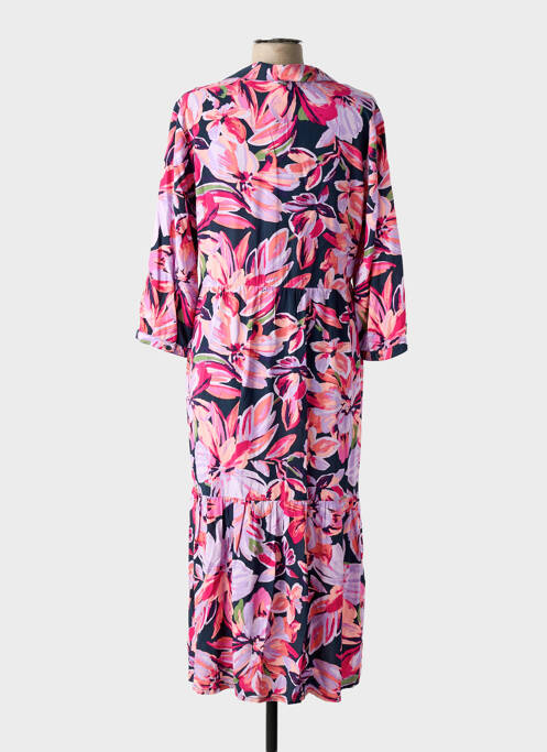 Rochie lungă imprimeu fantezie mâneci lungi roz STREET ONE femme