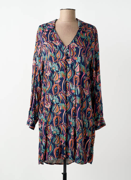 Rochie scurtă mâneci lungi mâneci lungi albastru LOLA ESPELETA femme