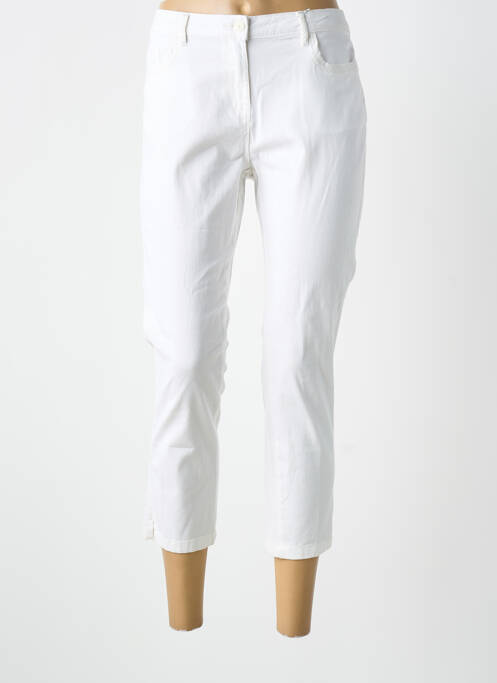 Pantalon trei sferturi elasticitate mărime normală alb C'EST BEAU LA VIE femme