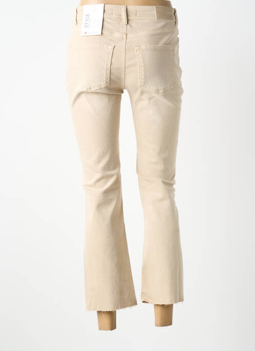 Pantalon 7/8 închidere cu fermoar sub clapetă cu nasturi bej STREET ONE femme