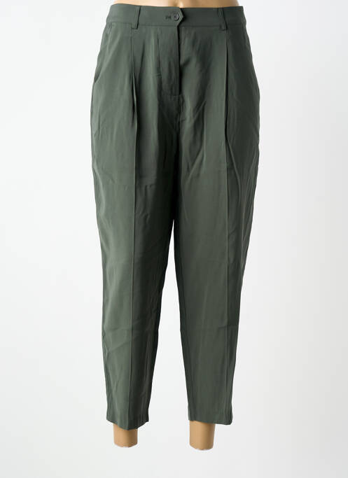 Pantalon 7/8 închidere cu fermoar sub clapetă cu nasturi verde LPB femme