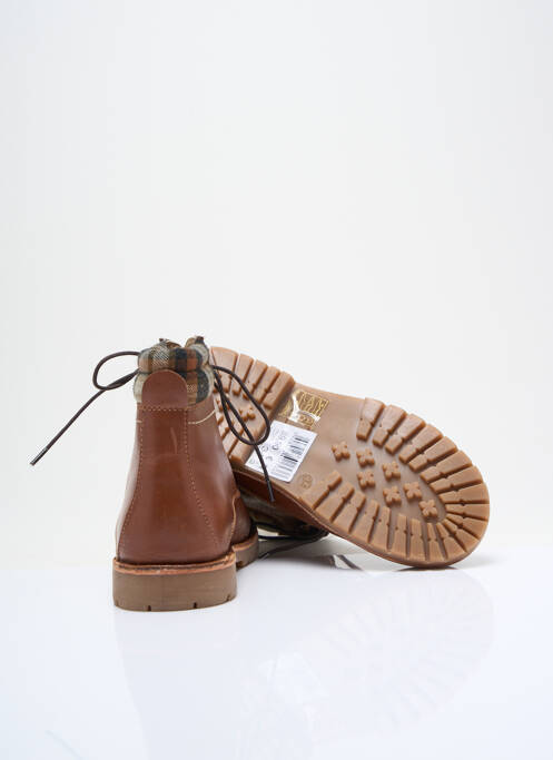 Botine/ghete țesătură satinată toc mic maro CYRILLUS garcon