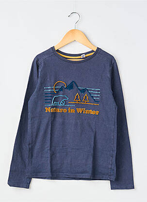 Tricou mâneci lungi mâneci lungi albastru OKAÏDI băiat