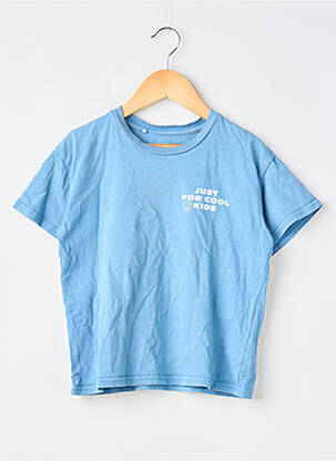 Tricou serigrafie flockată mâneci scurte albastru AMERICAN VINTAGE băiat