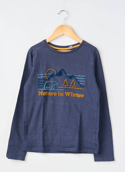 Tricou mâneci lungi mâneci lungi albastru OKAÏDI garcon