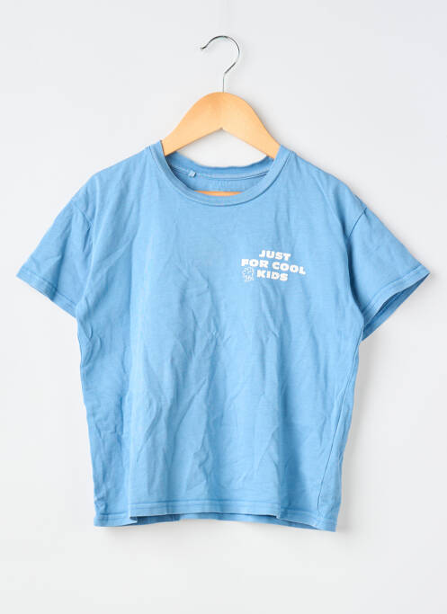 Tricou serigrafie flockată mâneci scurte albastru AMERICAN VINTAGE garcon