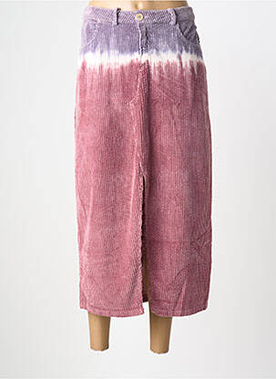 Fustă lungă imprimeu fantezie roz DROLATIC femme