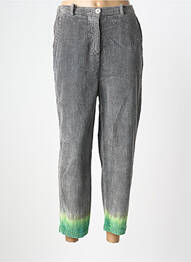 Pantalon 7/8 închidere cu fermoar sub clapetă cu nasturi gri DROLATIC femme