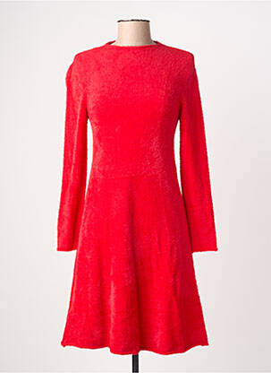 Rochie pulover guler rotund mâneci lungi roșu SURKANA femme