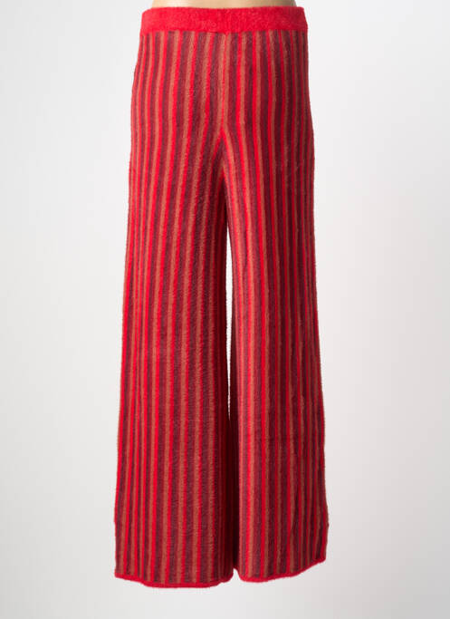 Pantalon evazat talie elastică roșu SURKANA femme