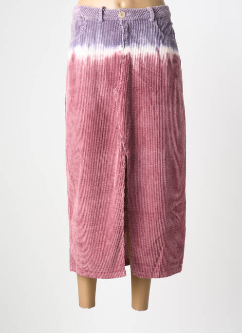 Fustă lungă imprimeu fantezie roz DROLATIC femme