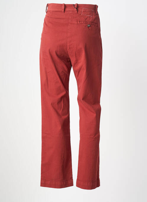 Pantalon drept închidere cu fermoar sub clapetă cu nasturi maro LEON & HARPER femme