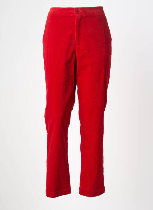 Pantalon drept închidere cu fermoar sub clapetă cu nasturi mărime normală roșu SURKANA femme