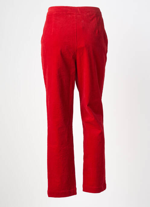 Pantalon drept închidere cu fermoar sub clapetă cu nasturi mărime normală roșu SURKANA femme