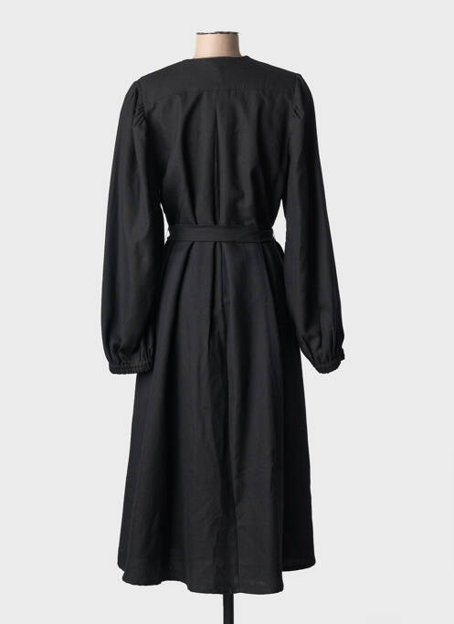 Rochie lungă mâneci lungi mâneci lungi negru CHICOSOLEIL femme