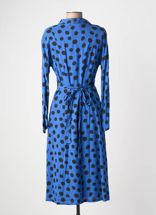 Rochie midi croială evazată mâneci lungi albastru LEON & HARPER femme