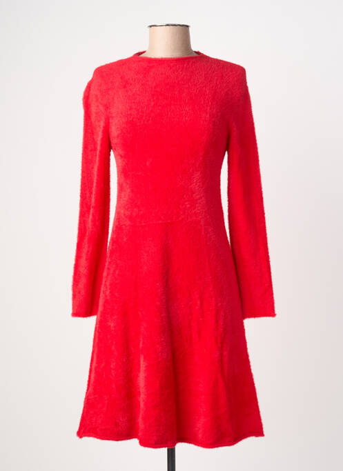 Rochie pulover guler rotund mâneci lungi roșu SURKANA femme