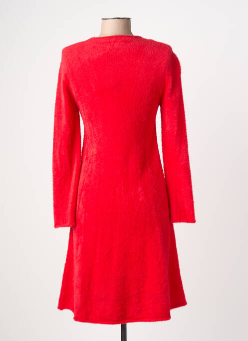 Rochie pulover guler rotund mâneci lungi roșu SURKANA femme