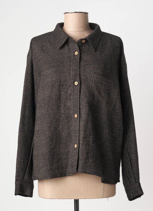 Cămașă croială dreaptă mâneci lungi gri CHICOSOLEIL femme