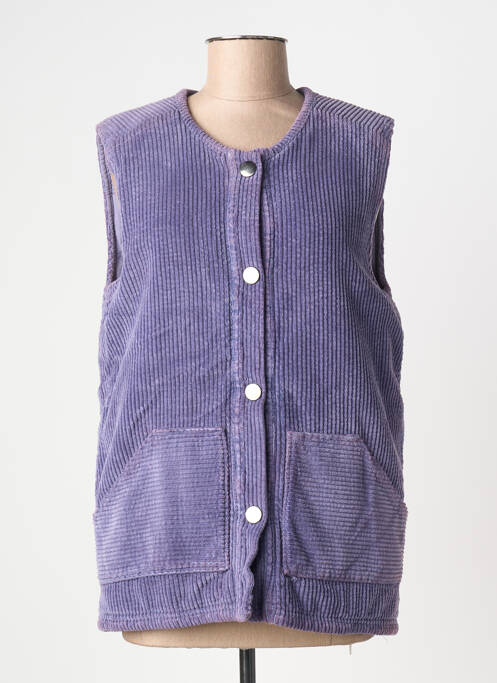 Jachete casual guler rotund violet DROLATIC femme