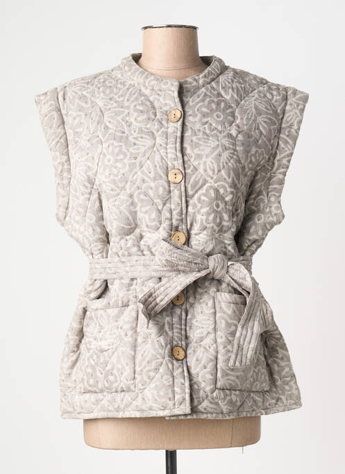 Jachete casual guler rotund gri CHICOSOLEIL femme