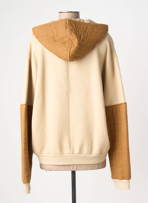 Hanorac cu glugă buzunare mâneci lungi maro LEON & HARPER femme