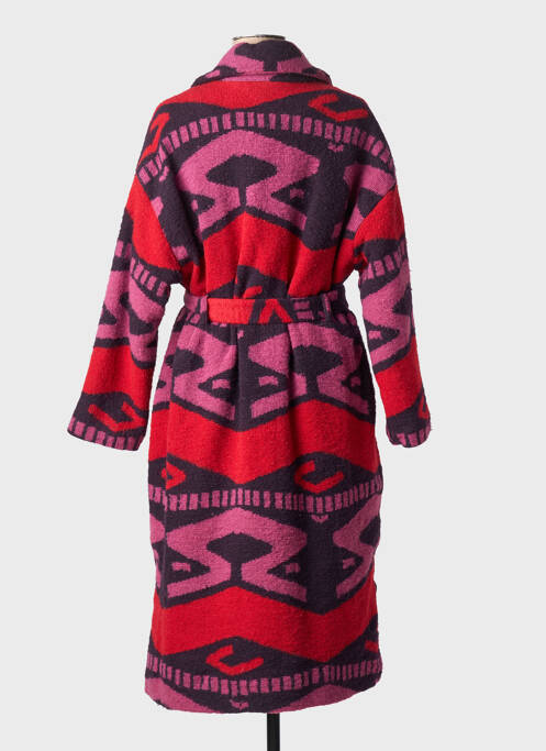 Palton lung croială cambrată fără glugă roșu SURKANA femme