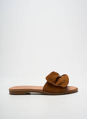 Mulete/saboți chiquet toc plat până la 3 cm maro CAP' BASSIN femme