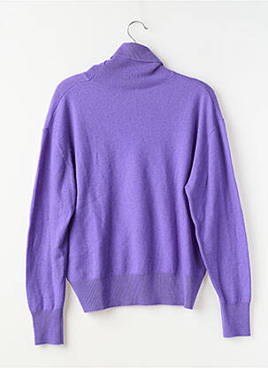 Pulover cu guler înalt croială cambrată mâneci lungi violet ZARA femeie